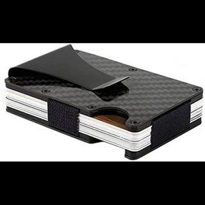 Carbon Fiber Wallet-RFID Blocking Credit Card Holder Metal Wallet- Money Clip